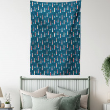 Abstract Aqua Design Tapestry