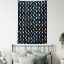 Cartoon Style Space Tapestry