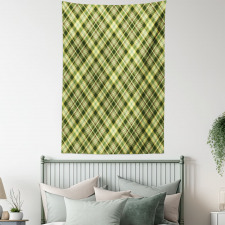 Diagonal Tartan Tapestry