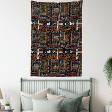 Colorful Typography Art Tapestry