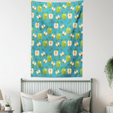 Raw Granny Smith Fruits Tapestry