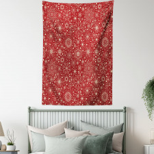 Filigree Style Snowflakes Tapestry
