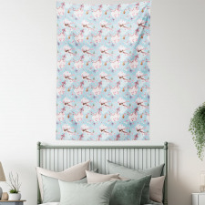 Butterflies Sakura Tapestry