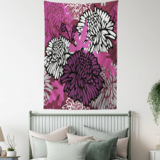 Large Floral Petals Bud Tapestry