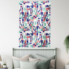 Pastel Funky Shapes Tapestry