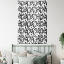 Tropical Tree Leaves Tapestry