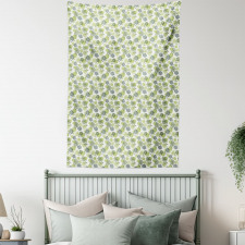 Abstract Floral Polka Dot Tapestry