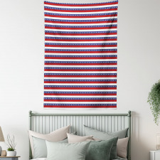 American Flag Motif Tapestry