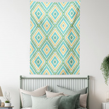 Rhombus in Spring Colors Tapestry