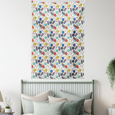 Color Doodle Retro Tapestry