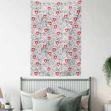 Romantic Hearty Tapestry