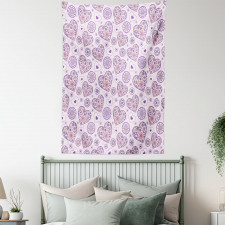 Hearts with Flowers Tapestry