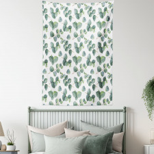 Watercolor Eucalyptus Art Tapestry