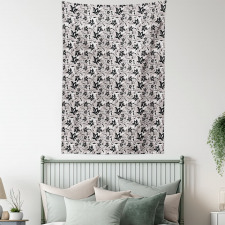 Gothic Style Rose Petals Tapestry