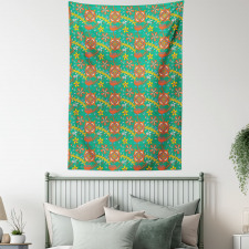 Dot Cartoony Nature Design Tapestry