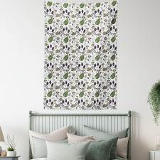 Botanical Foliage Branch Tapestry