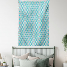 Wavy Lines Ogee Shapes Tapestry