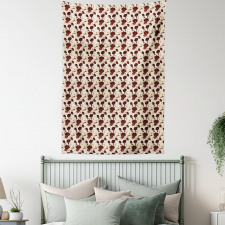 Exotic Hibiscus Blooms Tapestry