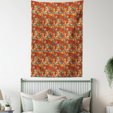 Colorful Abstract Motif Tapestry