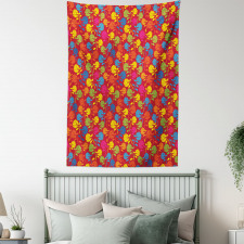 Colorful Blooming Daisy Tapestry