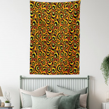 Colorful Ring Shapes Tapestry