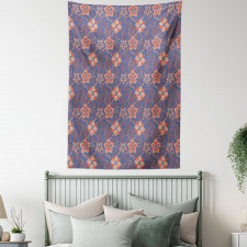 Flower Scroll Swirls Tapestry