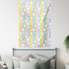 Pastel Colored Stripes Tapestry