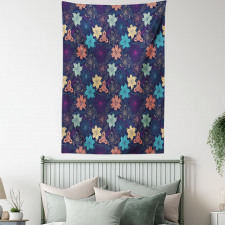 Exotic Hibiscus Design Tapestry