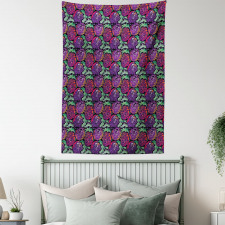 Vibrant Peony Blossoms Tapestry