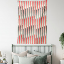 Retro Bicolor Striped Tapestry