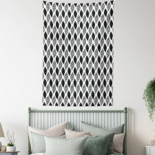 Abstract Black Dots Tapestry