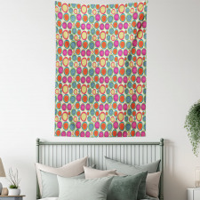 Doodle Floral Motifs Tapestry