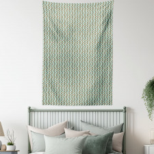 Simplistic Oval Shapes Tapestry