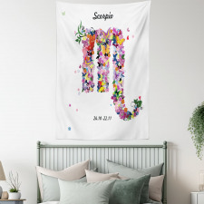 Floral Butterfly Tapestry