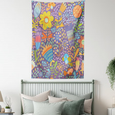 Flowers and Birds Tapestry