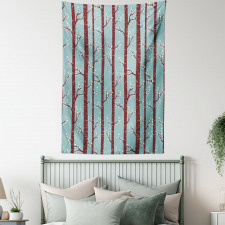 Birch Tree Silhouettes Tapestry