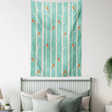 Dotted Tree and Birds Tapestry