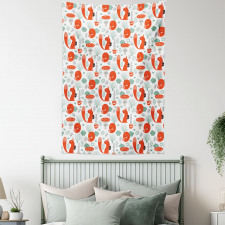 Forest Animals and Foliage Tapestry