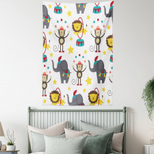 Doodle Circus Animals Tapestry