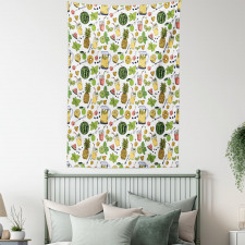 Summer Drinks Fruits Tapestry