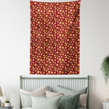 Fiery Flowers Concept Tapestry