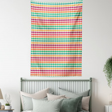 Stripy Vivid Waves Tapestry