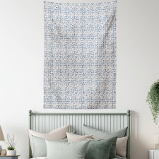 Watercolor Hippie Grid Tapestry