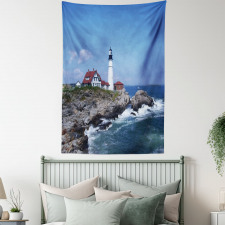 Lighthouse House on Rock Tapestry
