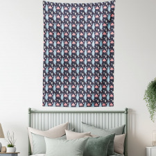 Penguins Boxes Trees Tapestry