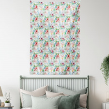 Exotic Parrot Flower Tapestry