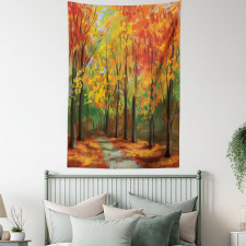 North Woods with Leaves Tapestry