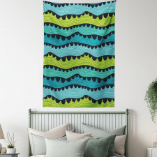 Waves Artwork Tapestry