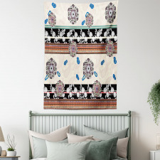 Abstract Petals and Roses Tapestry