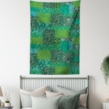 Curly Ornaments in Squares Tapestry